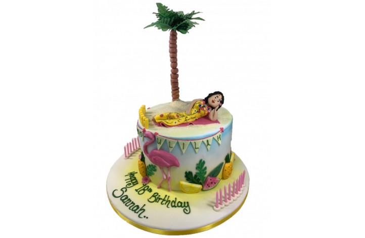 Tropical Flamingo Cake